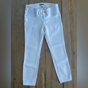 DL1961 Florence Skinny Maternity Instasculpt Crop Jean in Milk